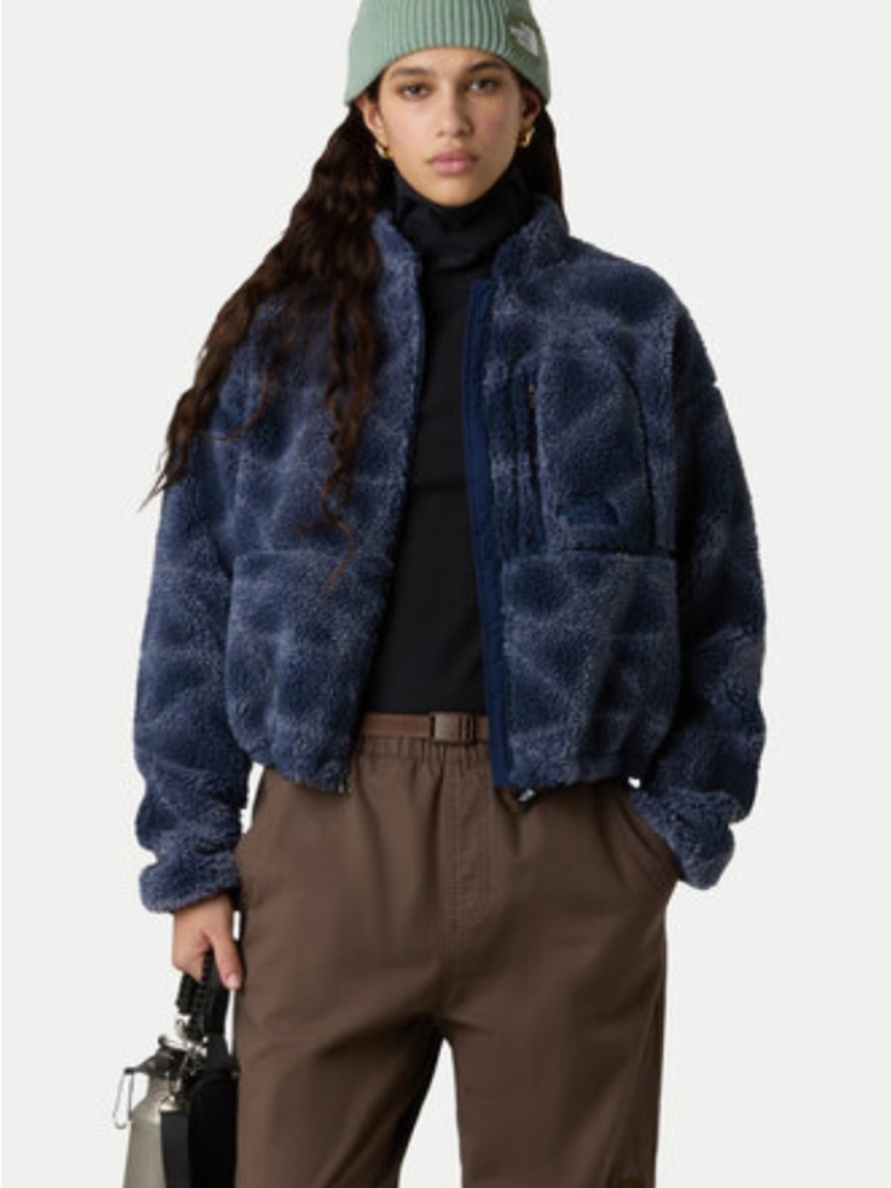 The North Face Women's Plush Fleece Jacket - Navy Blue